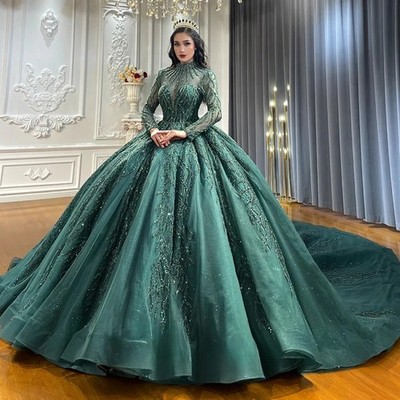 Quinceanera Dresses for Bride Long Sleeves Bandage Wedding Party Gowns Vestidos