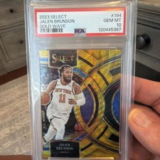 🤩PSA 10-Panini Select SSP Gold WAVE Jalen Brunson🔥Knicks /10 📈POP 2