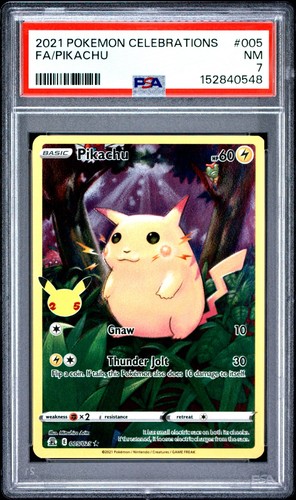 Pikachu graded PSA 7 for sale on eBay