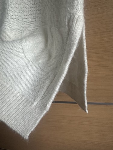 Per Una M&S Size L 16 18 Ecru White Knit Sleeveless Jumper Sweater BG5 - Picture 4 of 7