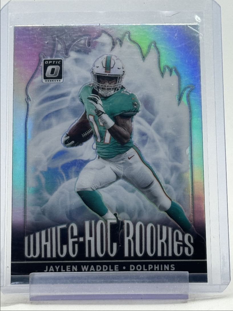 JAYLEN WADDLE 2021 DONRUSS OPTIC WHITE-HOT ROOKIES HOLO PRIZM RC Q2956