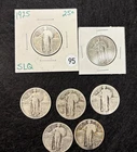 Standing Liberty Quarter Lot 7 Coins 90% Silver Full Dates SLQ