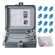 12 Core Fiber Optical Terminal Box Enclosure LC Duplex Singlemode FTTH Mount