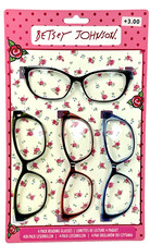 Betsey Johnson Reading Glasses 4 Pack +3.00 F...