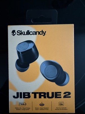 Black Skullcandy Jib True 2 True Wireless Premium Audio ORANGE BOX Earbuds