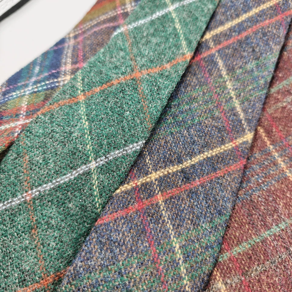 Lote de 6 Corbatas Escocés Tweed Toda Lana Shetland Vintage Gallo Volantes Foto 4 de 4