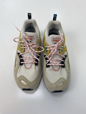 PUMA TRC Blaze Low Top Lace-Up Sneaker Colorblock Beige White Yellow Orange