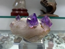 Natural Namibia Skeletal Amethyst Crystal Cluster, Purple Specimen