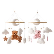 Baby Mobile For Crib Bear Bell Cloud Star Baby Crib Mobile Aesthetic