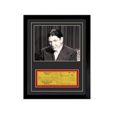 Shemp Howard Signed Cancelled Check Framed Display