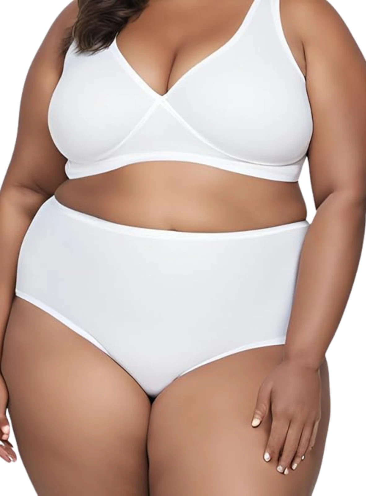 Mutandine Vita Alta Donna 6 Pezzi - Nylon Morbido Taglia Plus L - Colori Pastello