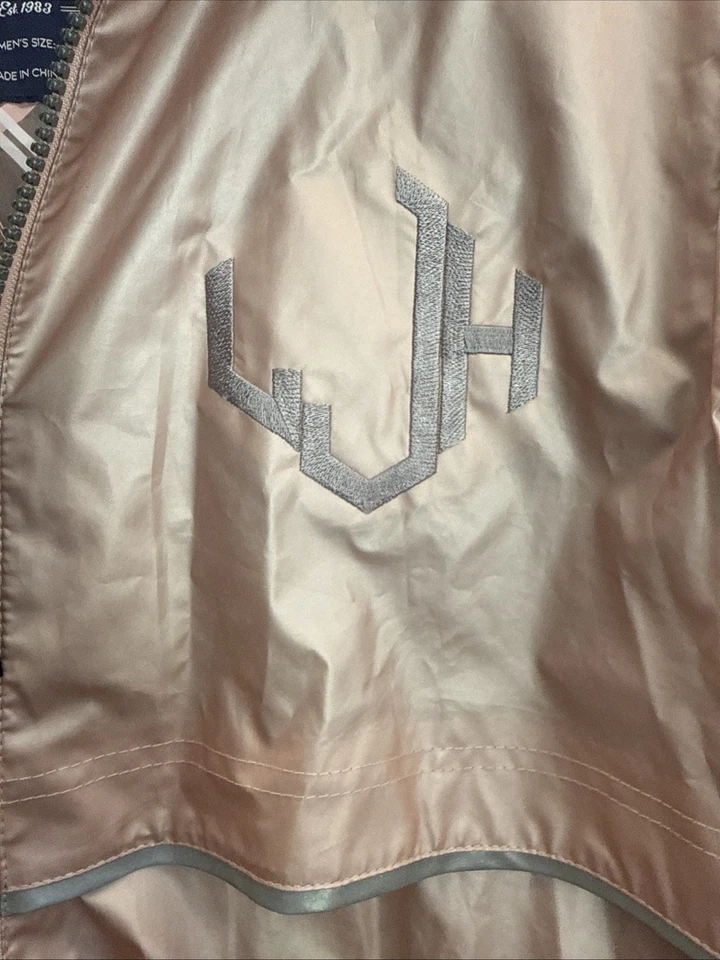 Charles River 女式 New Englander 雨衣 防水 粉色 undah 标志 大号 — 第 2/4 张图片