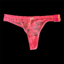 Xhilaration Pink Lace Thong Panties - Size L 11-13 - Vintage Rare - NWT