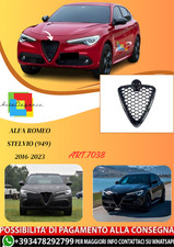 💫ART.7038 Griglia Anteriore Nero Pianoforte - Alfa Romeo Stelvio (949) 16-23💫