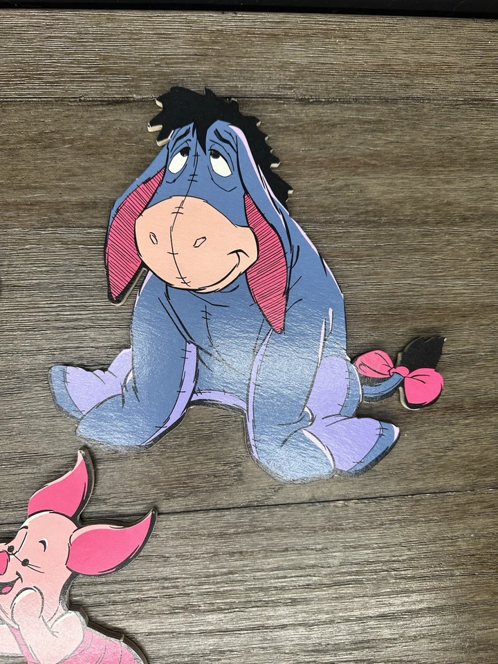 Винтажный Винни-Пух и друзья Disney настенное искусство лот из 3 детской прессованной доски - Изображение 4 из 4