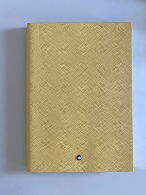 Montblanc yellow leather notebook lined