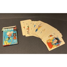 Vintage Old Maid Circus Edition Card Game 1959 USA Complete Flip Movie Backs