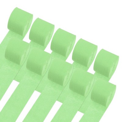Crepe Paper Streamers 10 Rolls 820ft for Light Green 1.8'' x 82 Ft/Roll