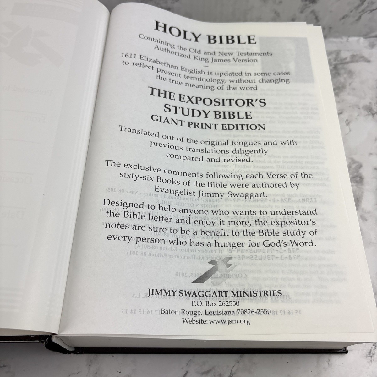 Expositor's Study Bible : Giant Print Edition by Jimmy Swaggart