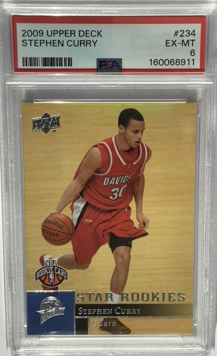 STEPHEN CURRY 2009-10 UPPERDECK -STAR ROOKIES RC #234 PSA 6 view 1