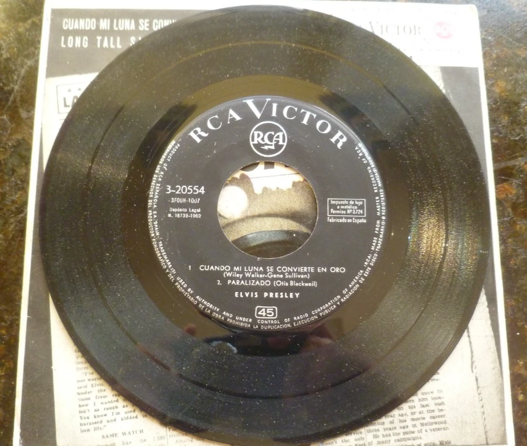 ELVIS PRESLEY 'Elvis Canta' 1962 SPAIN 4- track EP RCA 3-20554  -  EX-