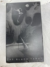 The Black Tarot Deck By Victoria Iva with Guide Book 78 cards