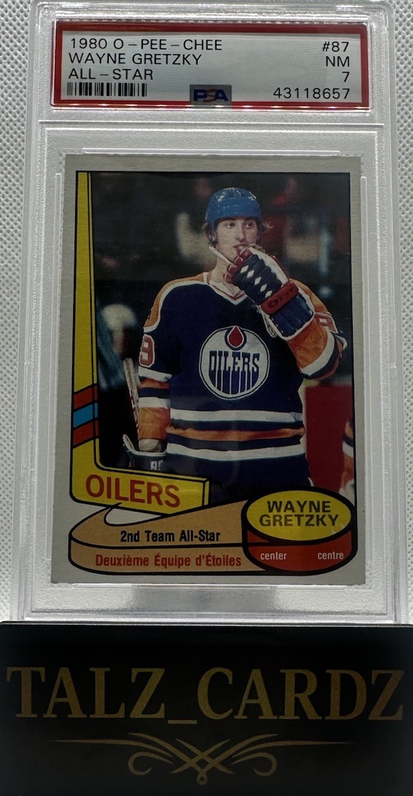 Wayne Gretzky 1980-81 O-Pee-Chee All Star #87 Edmonton Oilers PSA 7