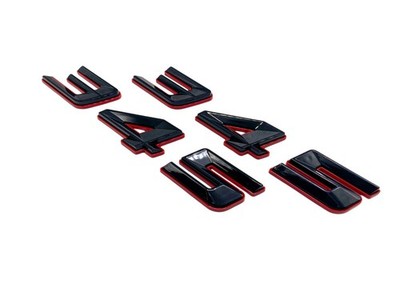 (2pc) Gloss Black 345 Badge Emblem Trim for MOPAR HEMI Charger Challenger
