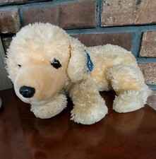 TY Classic Golden Retriever Dog Puppy Plush 2002 Blue Bandana Nipsey