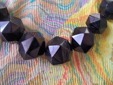 vintage victorian genuine whitby jet sterling necklace jewelry chunky antique