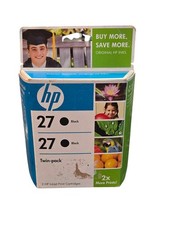 HP 27 Black Twin Pack Ink Cartridges Ex 2009