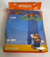 Super Mario Luigi Kids Jumpsuit Halloween Costume 10-12Y Opposuits Official