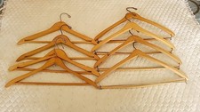 Lot of 8 Vintage Wooden Clothes Hangers for Suits Jackets Pants Tops Dresses