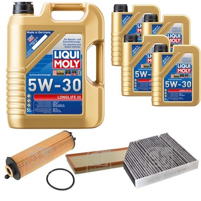 FEBI BILSTEIN Inspektionspaket 9L Liqui Moly 5W30 Longlife3 für Mercedes-Benz