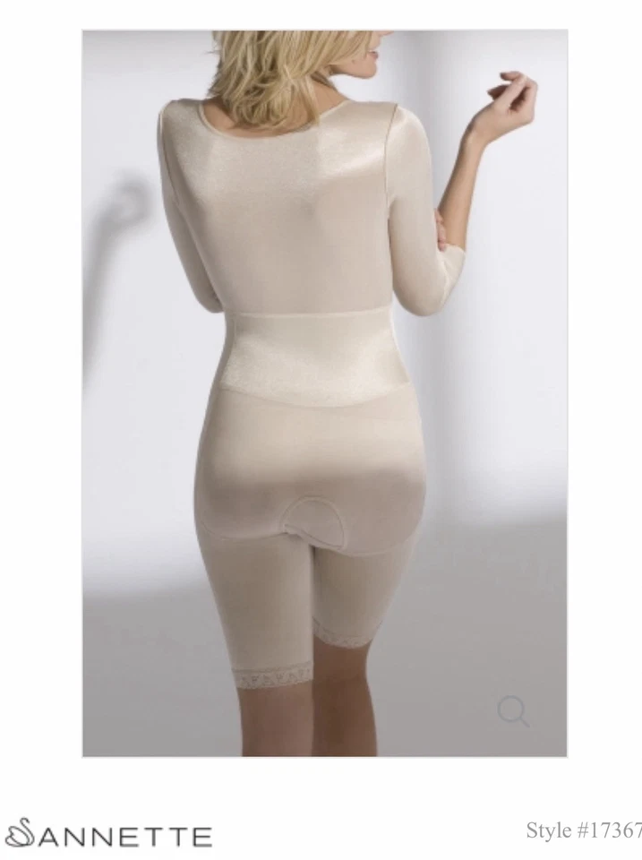 NEW Annette After Surgery Compression Bodysuit w/ Sleeves 17367 | Beige | XS - Image 2 of 4