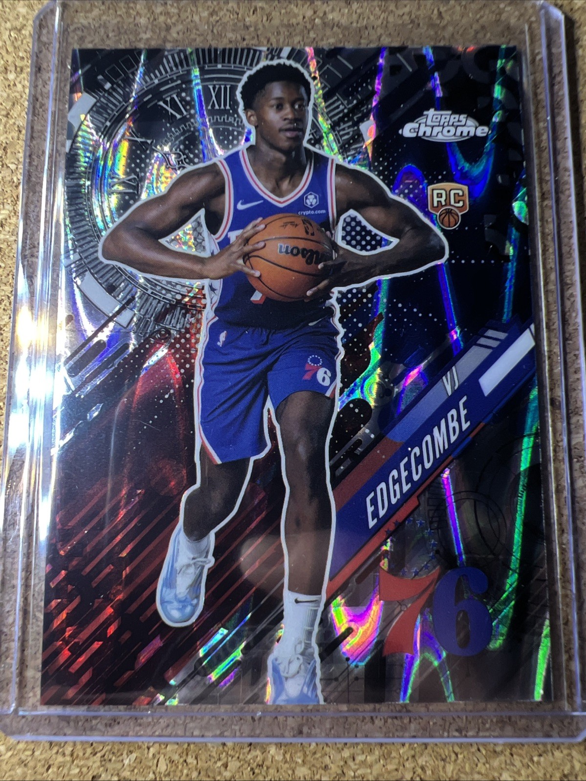 2025-26 Topps Chrome #GT-18 VJ Edgecombe Go Time Raywave Refractor RC 76ers
