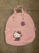 Nwot Hello Kitty Vera Bradley Mini Backpack Strawberry And Pink Gingham Print