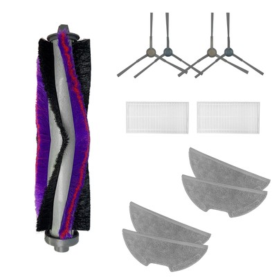For Eureka E10S Sweeping Robot Replacement Main Side Brushes Filters Wipes Set