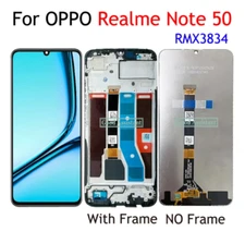 For Realme Note 50 RMX3834 LCD Display Touch Screen Digitizer Replacement Frame