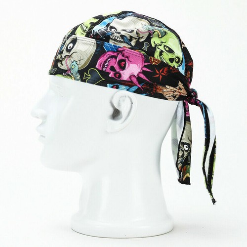 Doo Rag Head Skull Cap Durag Motorcycle Wrap Biker Du Do Bandana Beanie Cap Hat - Picture 27 of 46