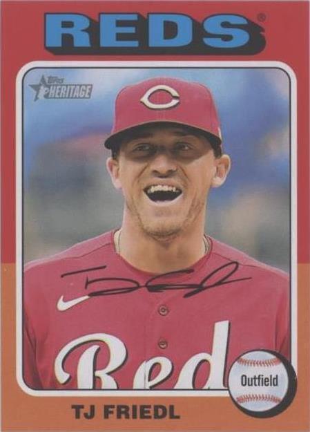 2024 Topps Heritage Mini - T.J. Friedl #336 - 1 of 1