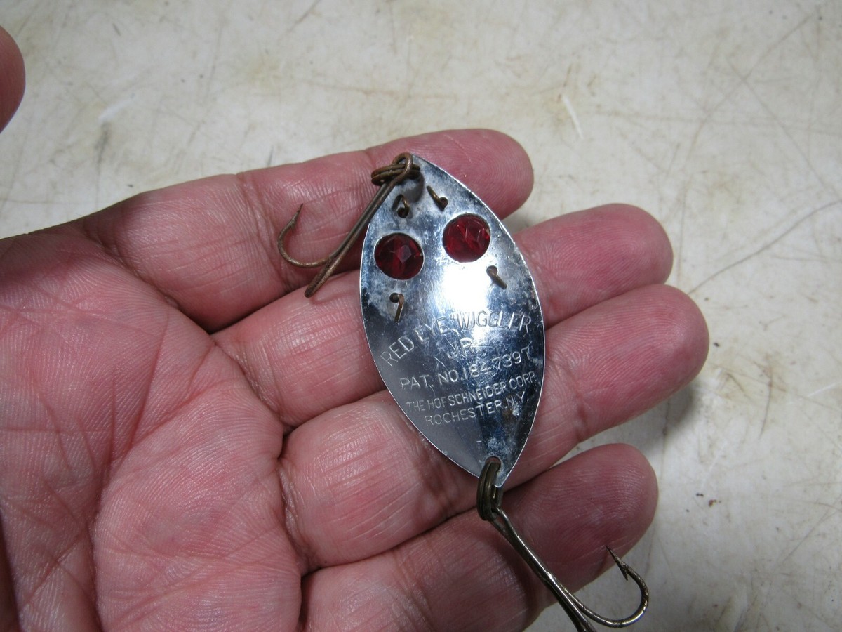Vintage/Antique 1930s Hofschneider Red Eye Wiggler Jr Fishing Lure Spoon Pat #s | eBay Vintage/Antique 1930s Hofschneider Red Eye Wiggler Jr Fishing Lure Spoon Pat #s | eBay