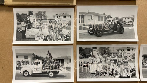 Fotos y negativos raros de colección Auto Parade & Show de los años 50 en blanco y negro instantáneas Automobilia - Imagen 4 de 21