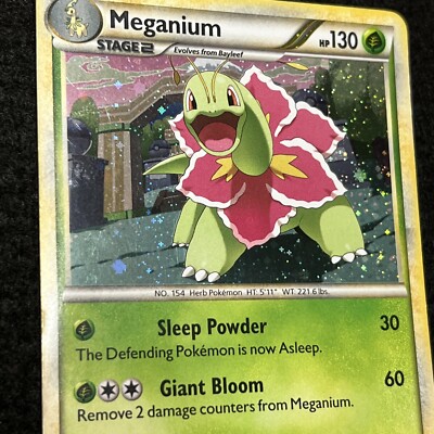 Pokemon MEGANIUM 26/123 (Cosmos Holo) HeartGold SoulSilver - LP