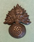 British Army, Royal Fusiliers, city of London Reg., cap Badge, Broken slider — photo 1