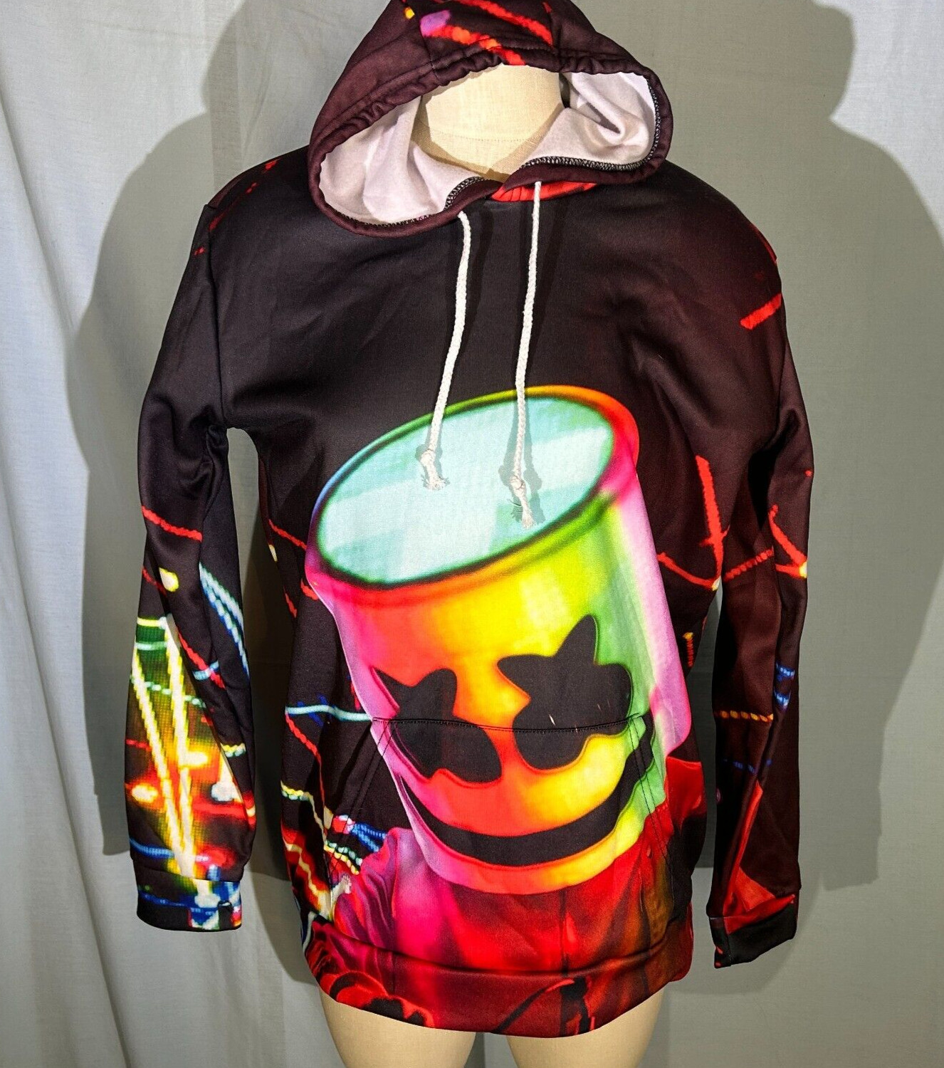 All Over Graphic Hoodie (Black)