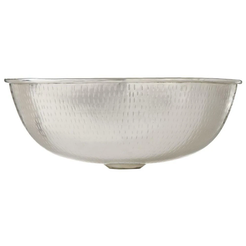 Pia de vaso de banheiro SINKOLOGY feita à mão/martelada níquel resistente à ferrugem 14 pol. W - Imagem 2 de 4