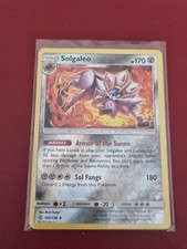 Pokemon Sun Moon Cosmic Eclipse Solgaleo 142/236 Rare Reverse Holo TCG Card