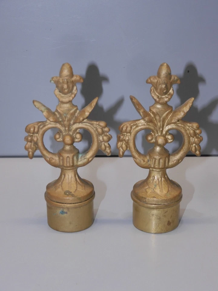 -ANCIENNE PAIRE D'ETOUFFOIRS pour BOUGEOIRS BOUGIE BONZE NAPOLEON III     D - Photo 4/4