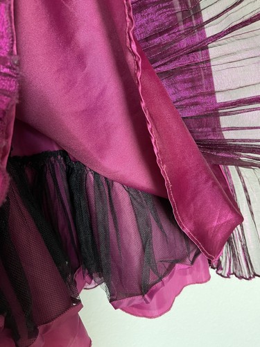 Jona Michelle Girl's Size 12 Metallic Magenta Formal Dress Laced Pleated *Flaw - Picture 8 of 10